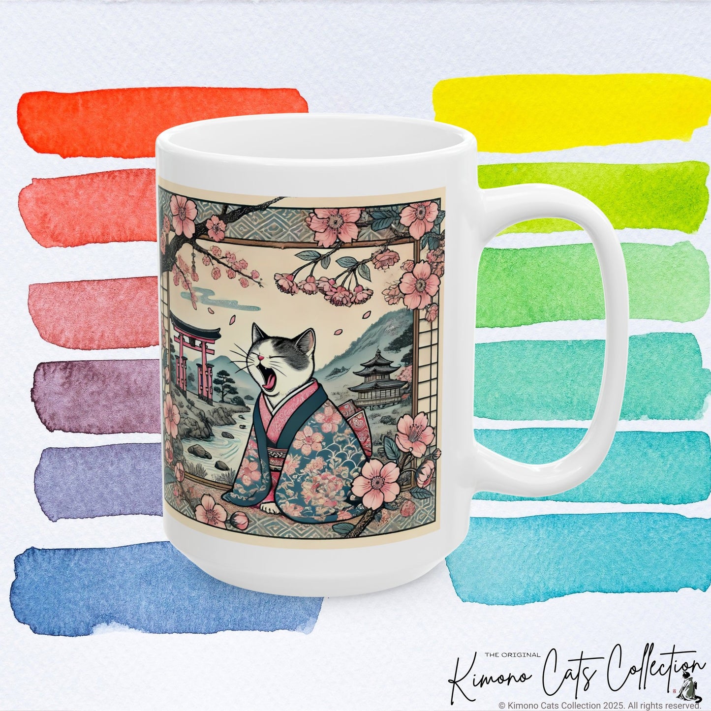 Cute Geisha Cat Mug