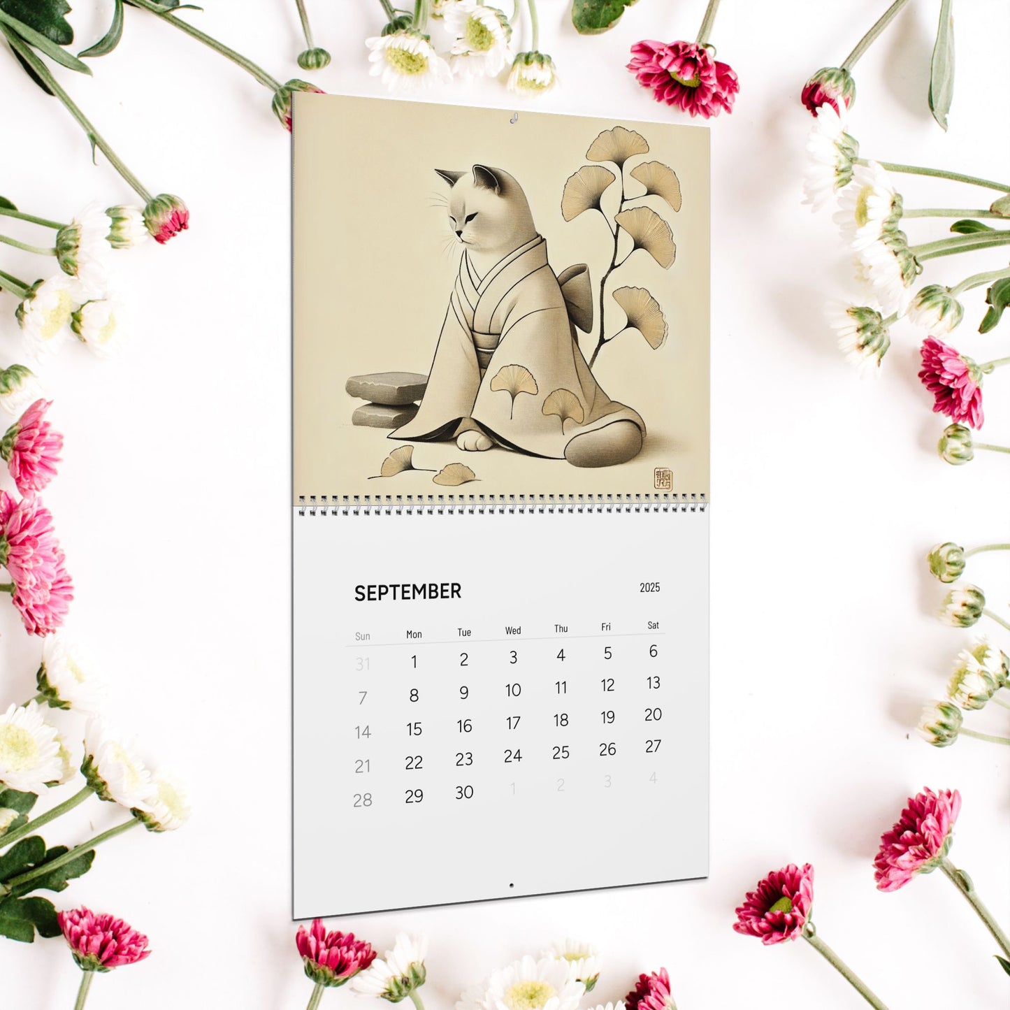 Kimono Cats of Japan Wall Calendar 2025