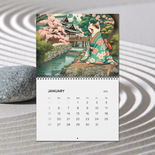 Kawaii Zen Cats of Edo Calendar 2025