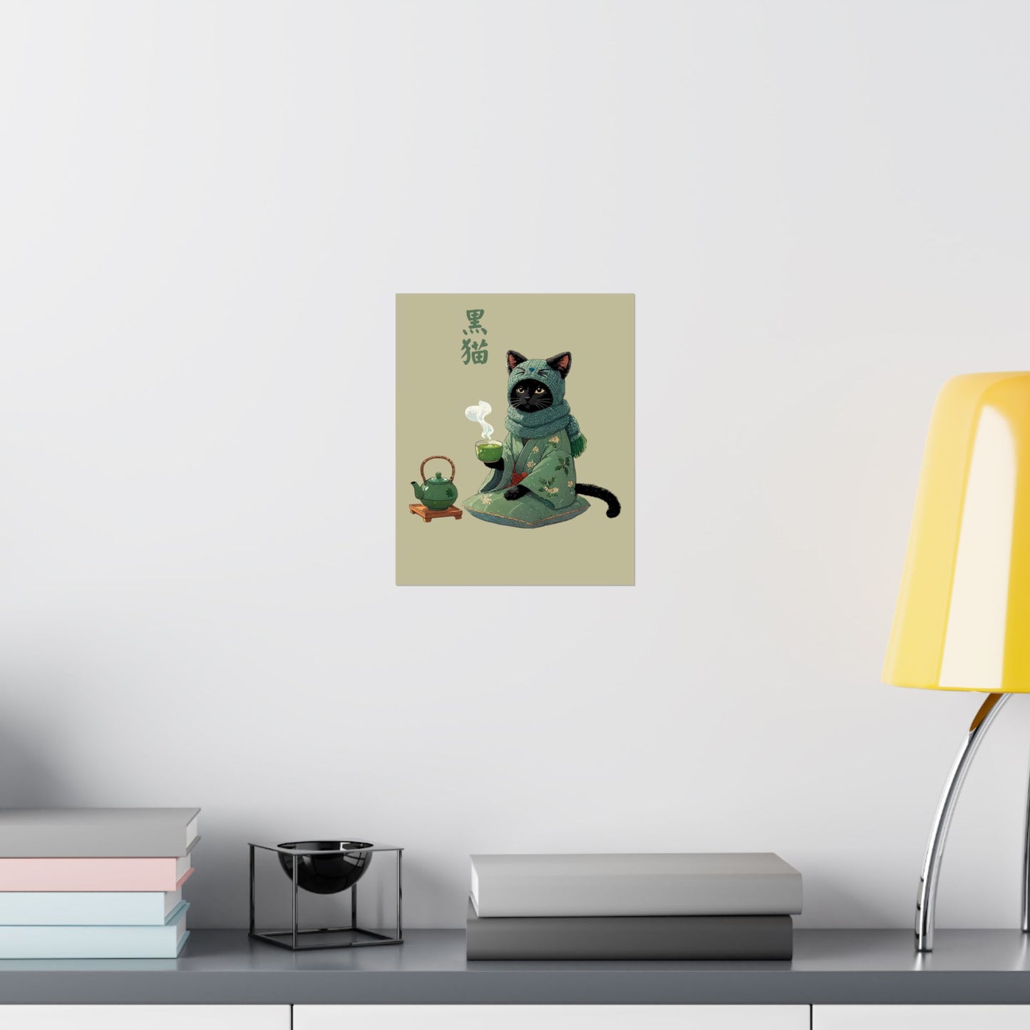 Cat Matcha Poster - Japanese Tea & Coffee Cat Art ☕🐾