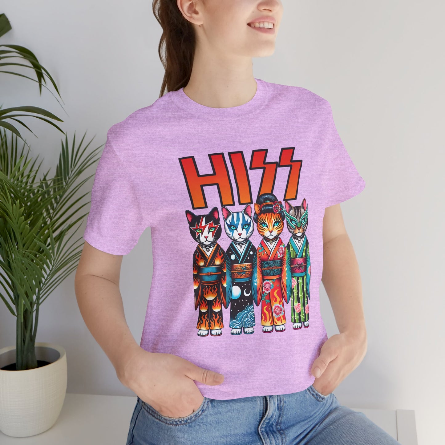 HISS Funny Kimono Cats - Unisex T-Shirt