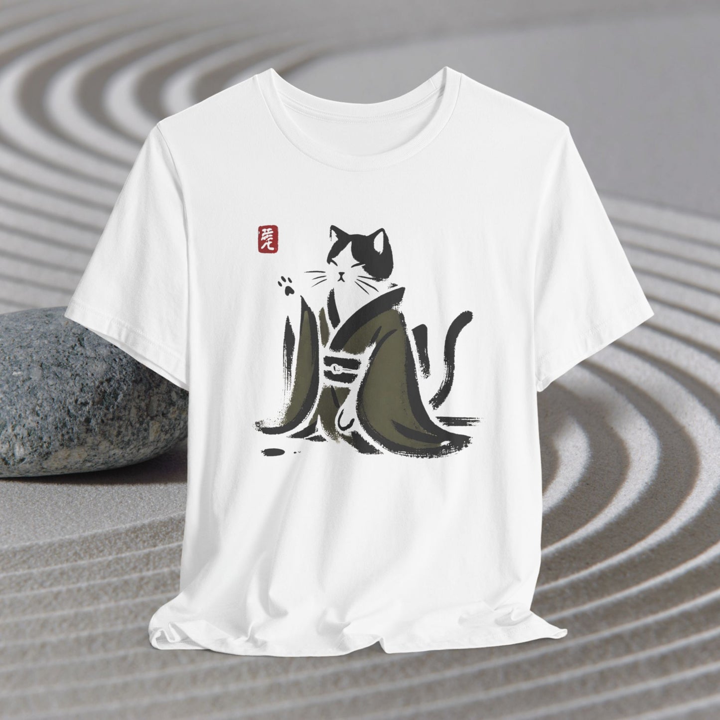 Sumi-e Kimono Cat - T-Shirt, Unisex