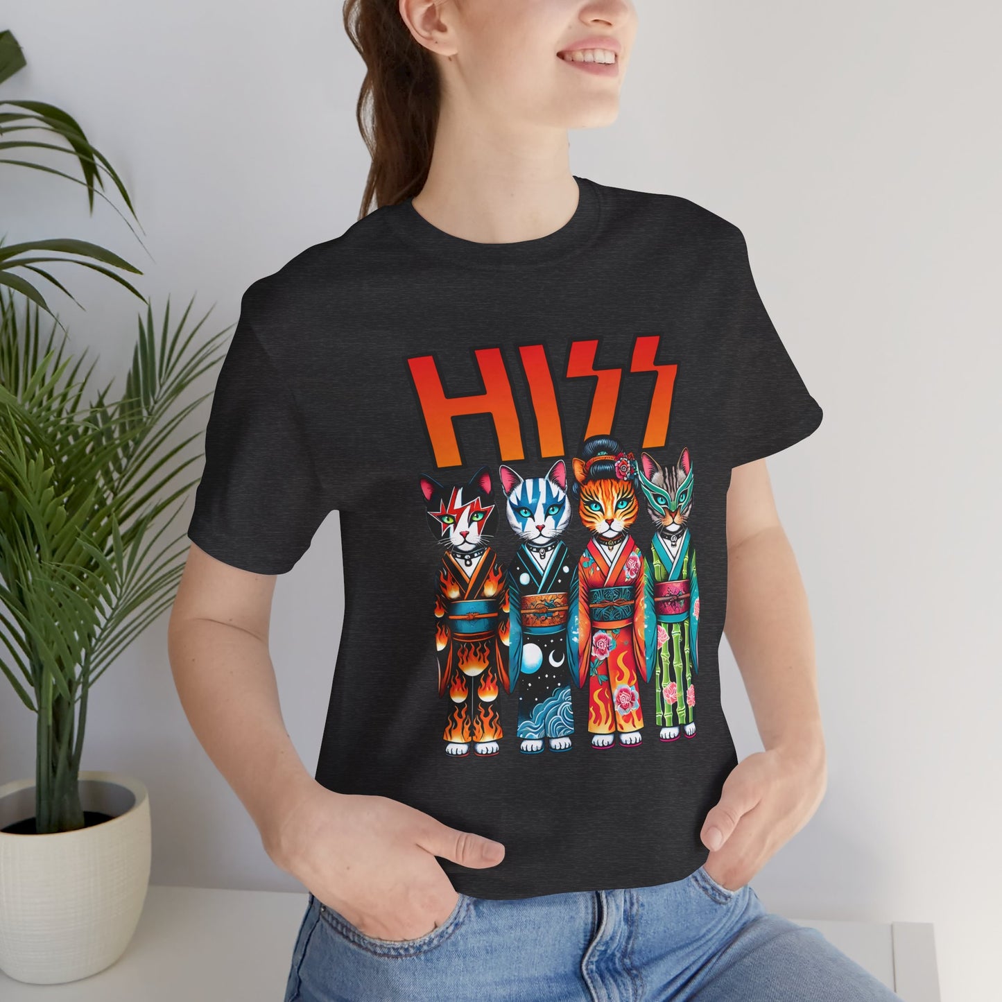 HISS Funny Kimono Cats - Unisex T-Shirt