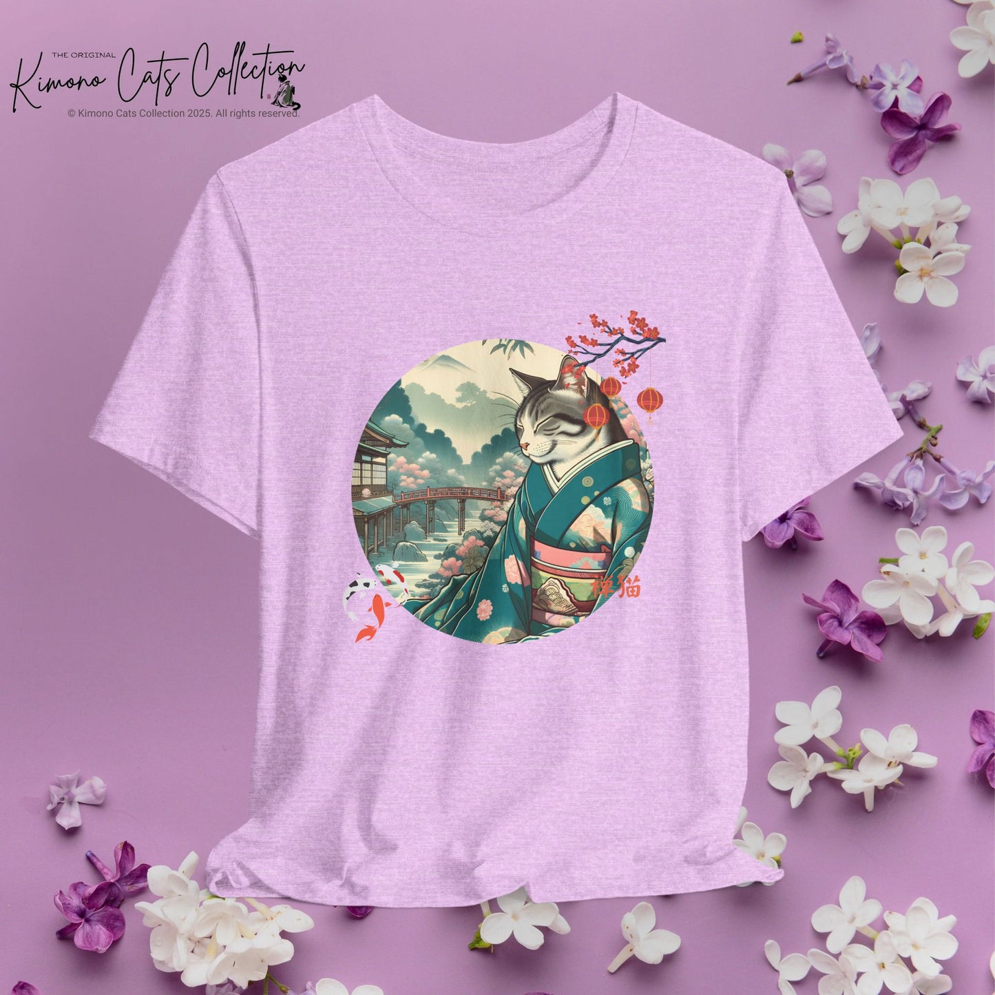 Kimono Cat Tee - Japanese Zen Shrine Neko T-Shirt