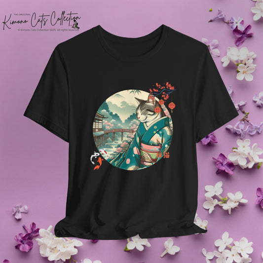 Kimono Cat Tee - Japanese Zen Shrine Neko T-Shirt