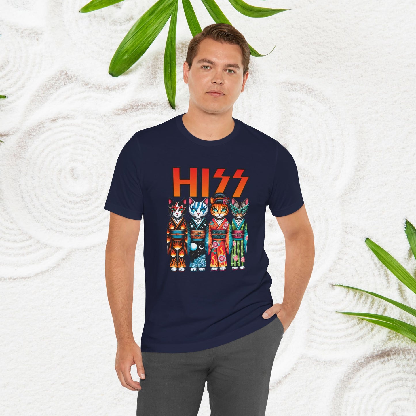 HISS Funny Kimono Cats - Unisex T-Shirt