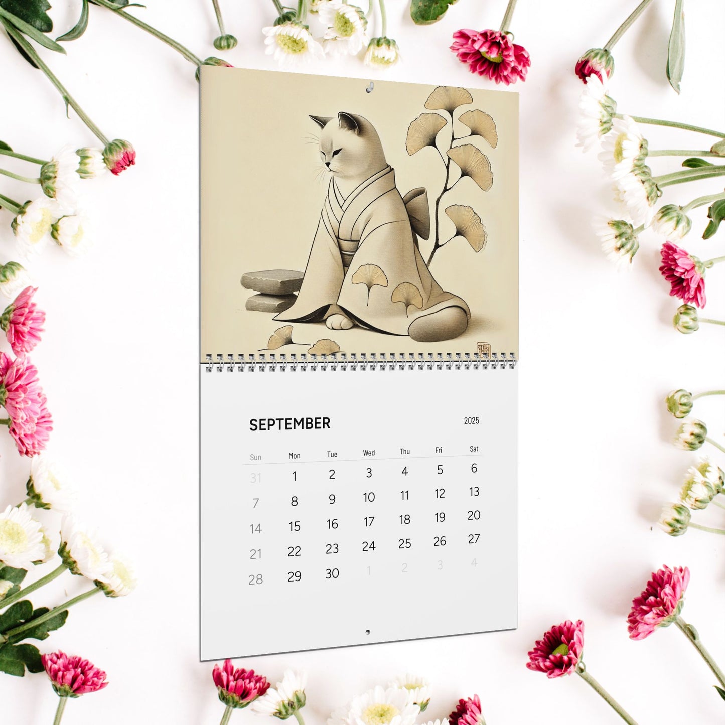 Kimono Cats of Japan Wall Calendar 2025