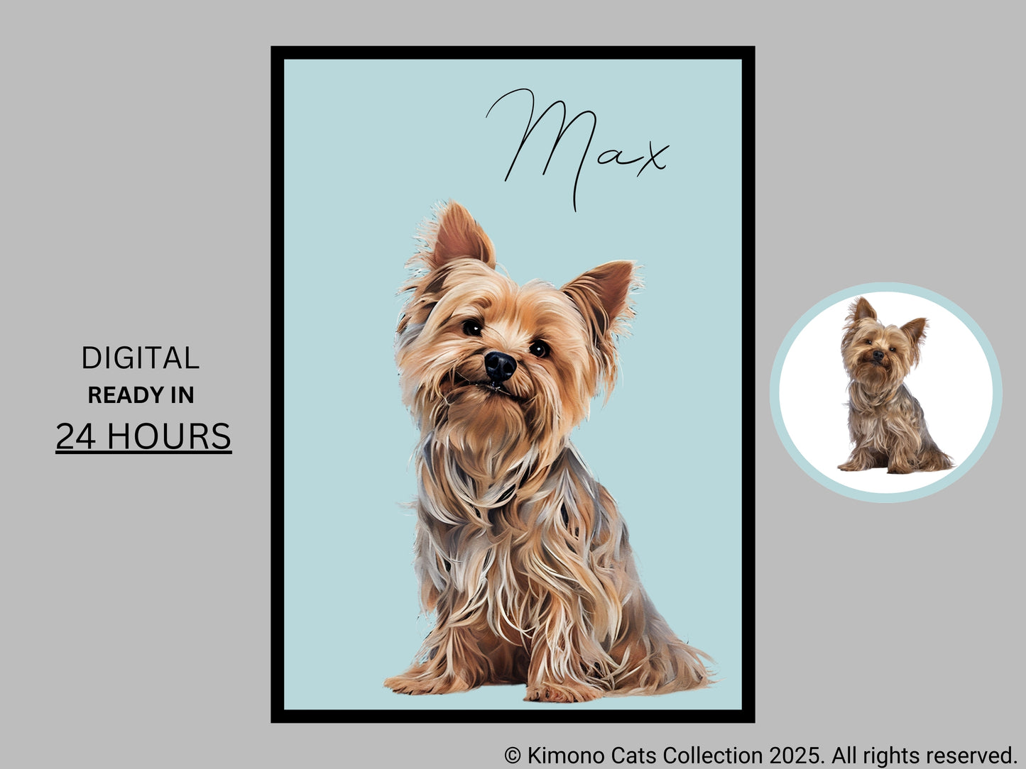 Custom Pet Portrait - Personalized Cat or Dog Art