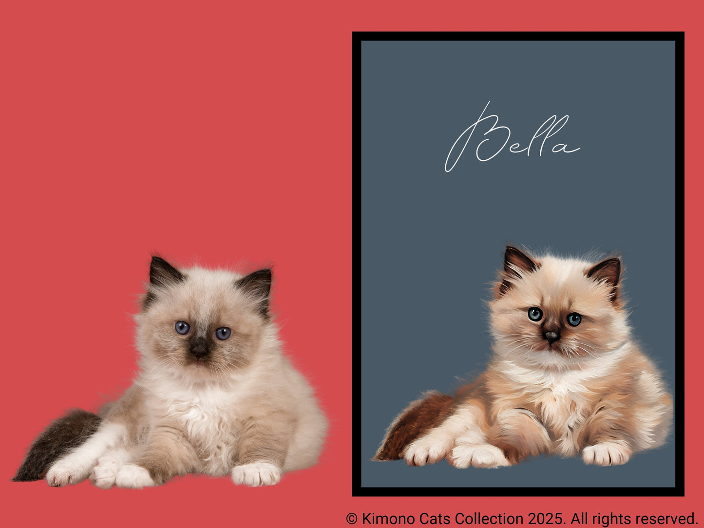 Custom Pet Portrait - Personalized Cat or Dog Art