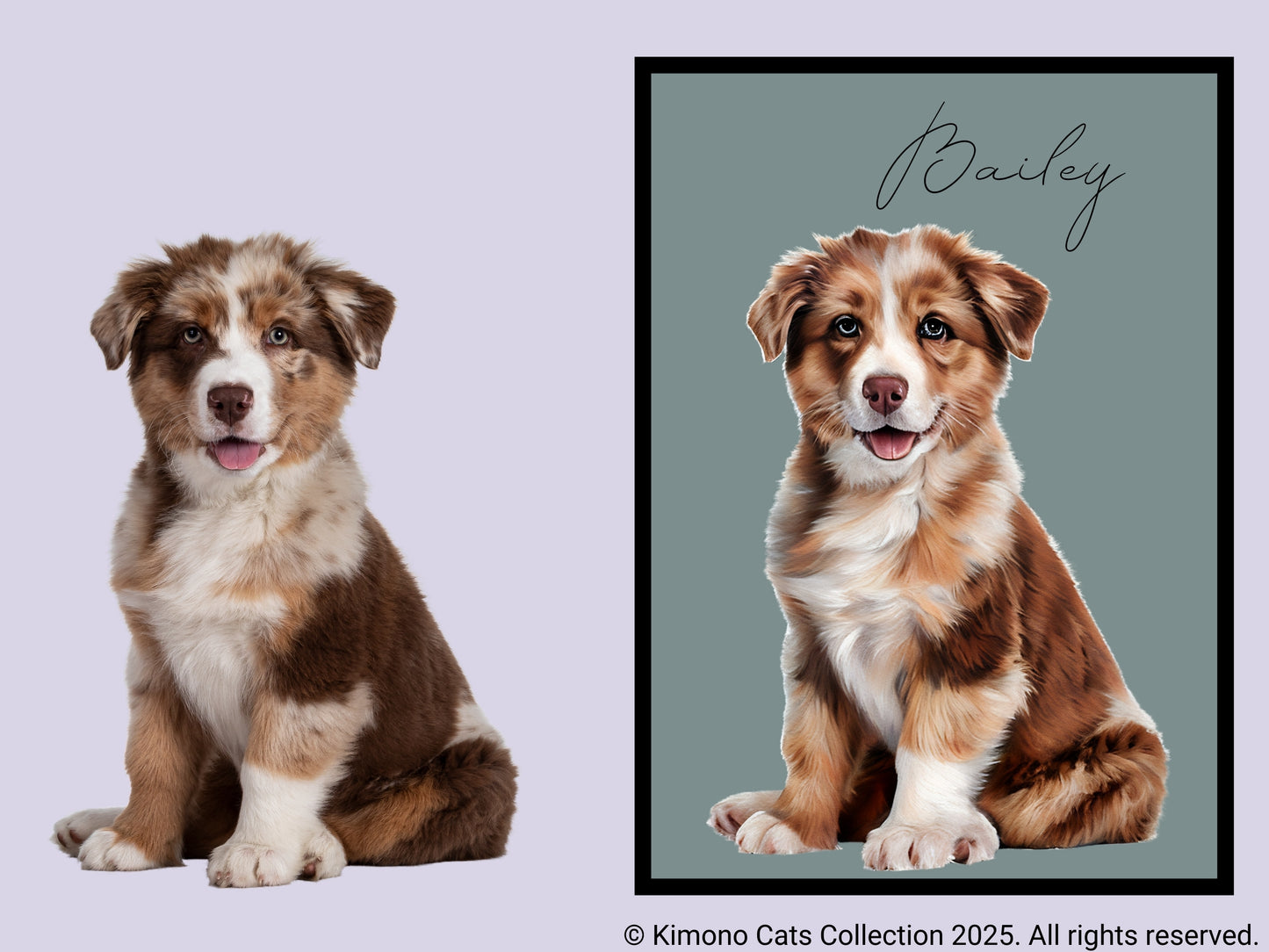 Custom Pet Portrait - Personalized Cat or Dog Art