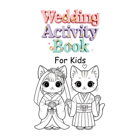 🎉 Wedding Activity Book for Kids – 20+ Pages of Fun & Games!