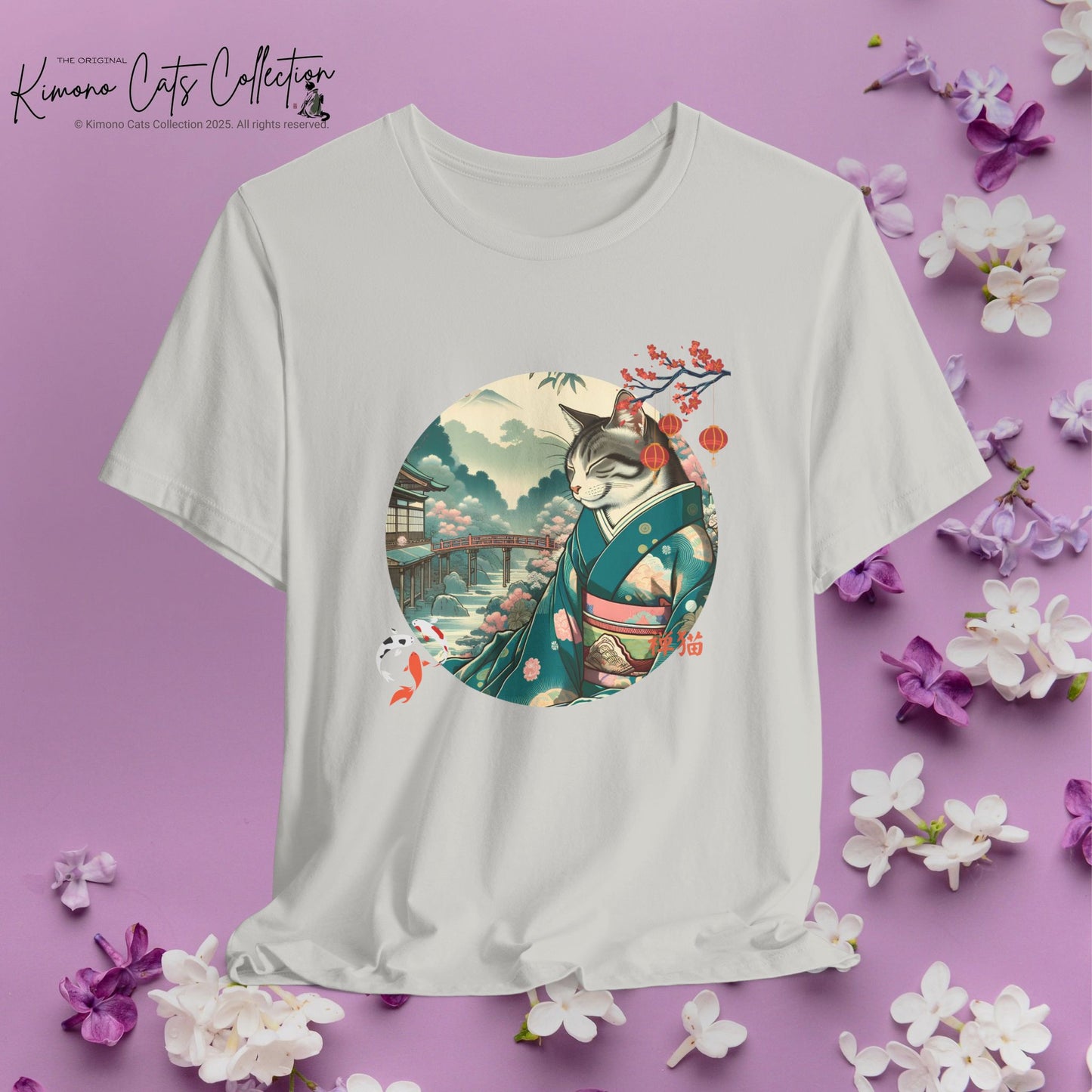 Kimono Cat Tee - Japanese Zen Shrine Neko T-Shirt