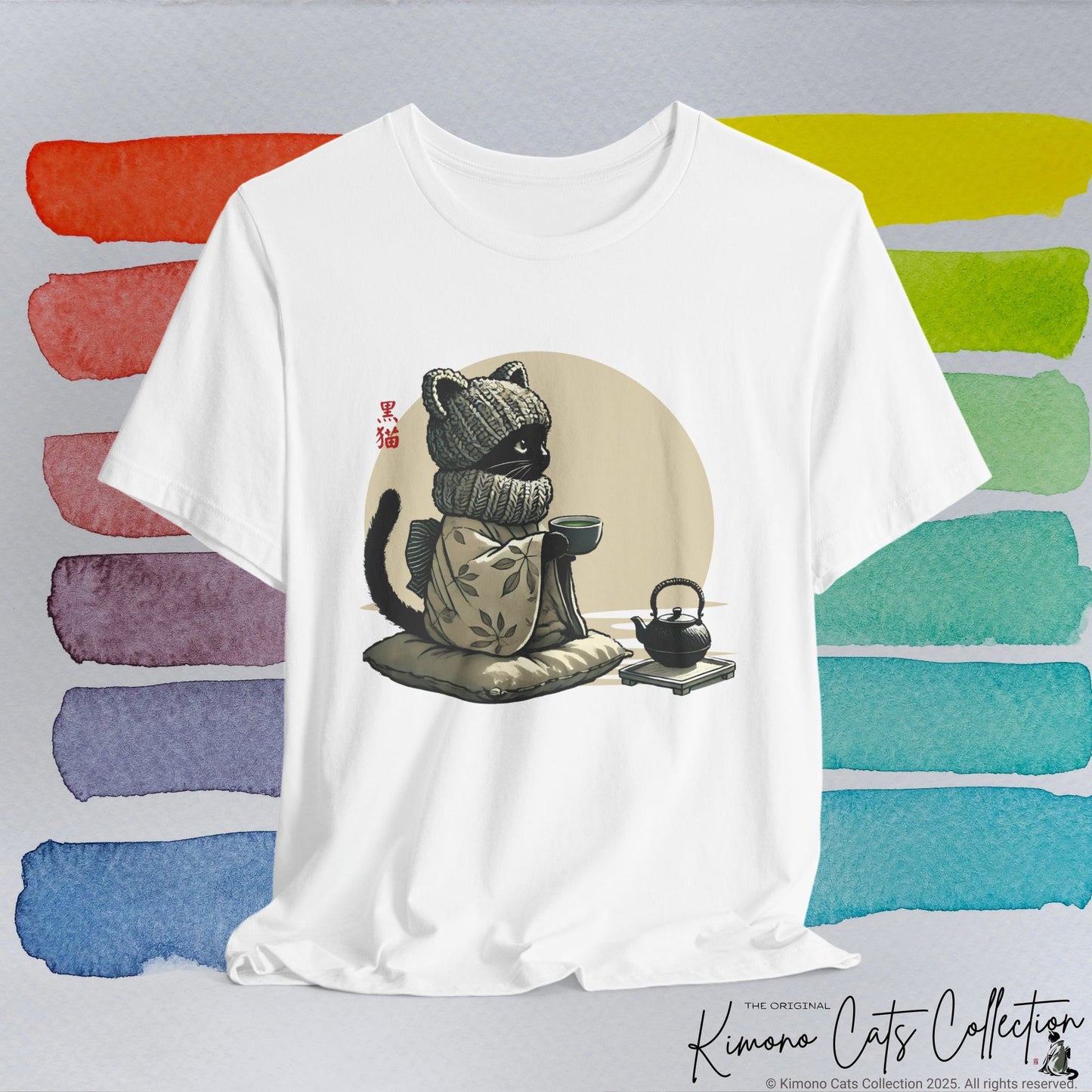 Cozy Black Cat Tea Time - T-Shirt