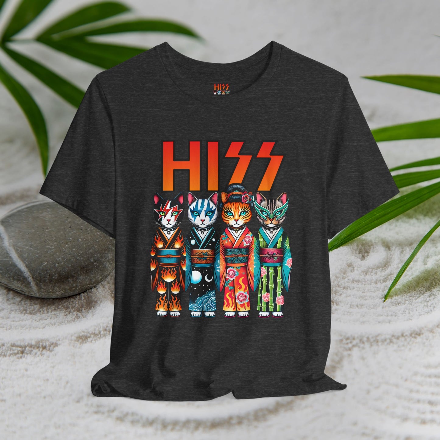 HISS Funny Kimono Cats - Unisex T-Shirt