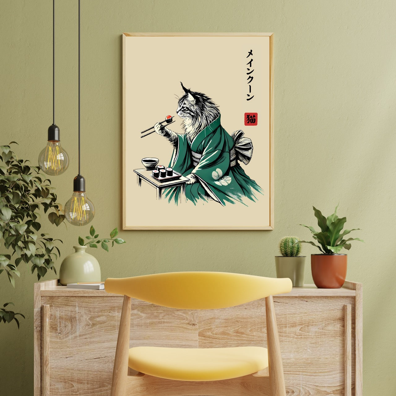 Kimonos Cats Eating Sushi - PRINTABLE Wall Art Bundle of 12