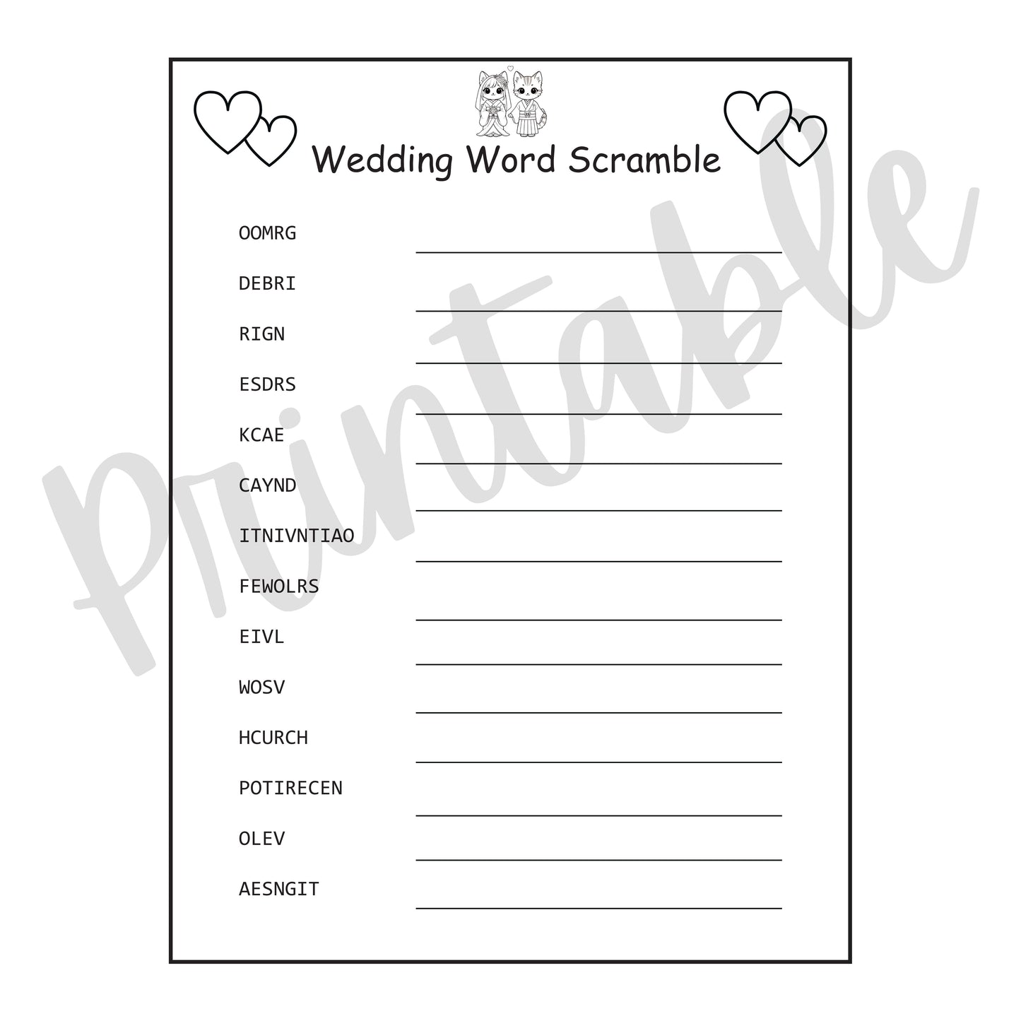 🎉 Wedding Activity Book for Kids – 20+ Pages of Fun & Games!