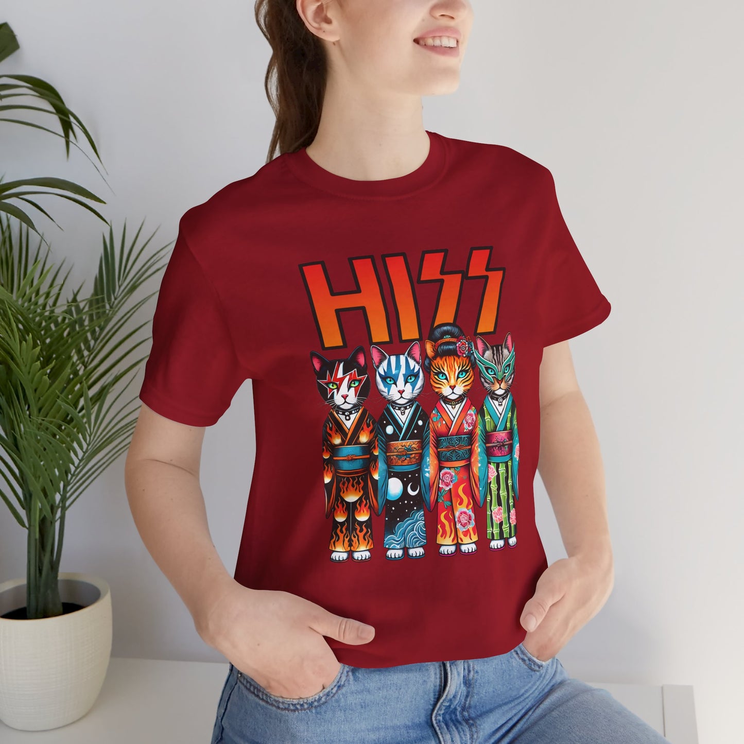 HISS Funny Kimono Cats - Unisex T-Shirt