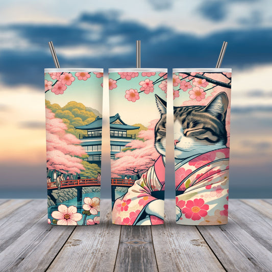 Kimono Cats 20oz Tumbler Wraps - PNG Bundle of 75