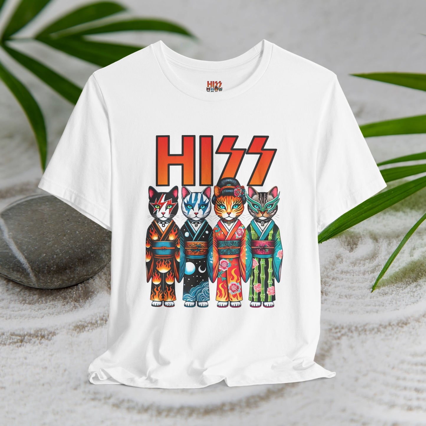 HISS Funny Kimono Cats - Unisex T-Shirt