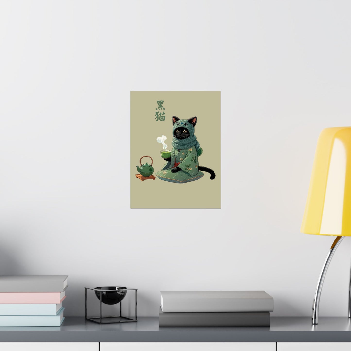 Cat Matcha Poster - Japanese Tea & Coffee Cat Art ☕🐾