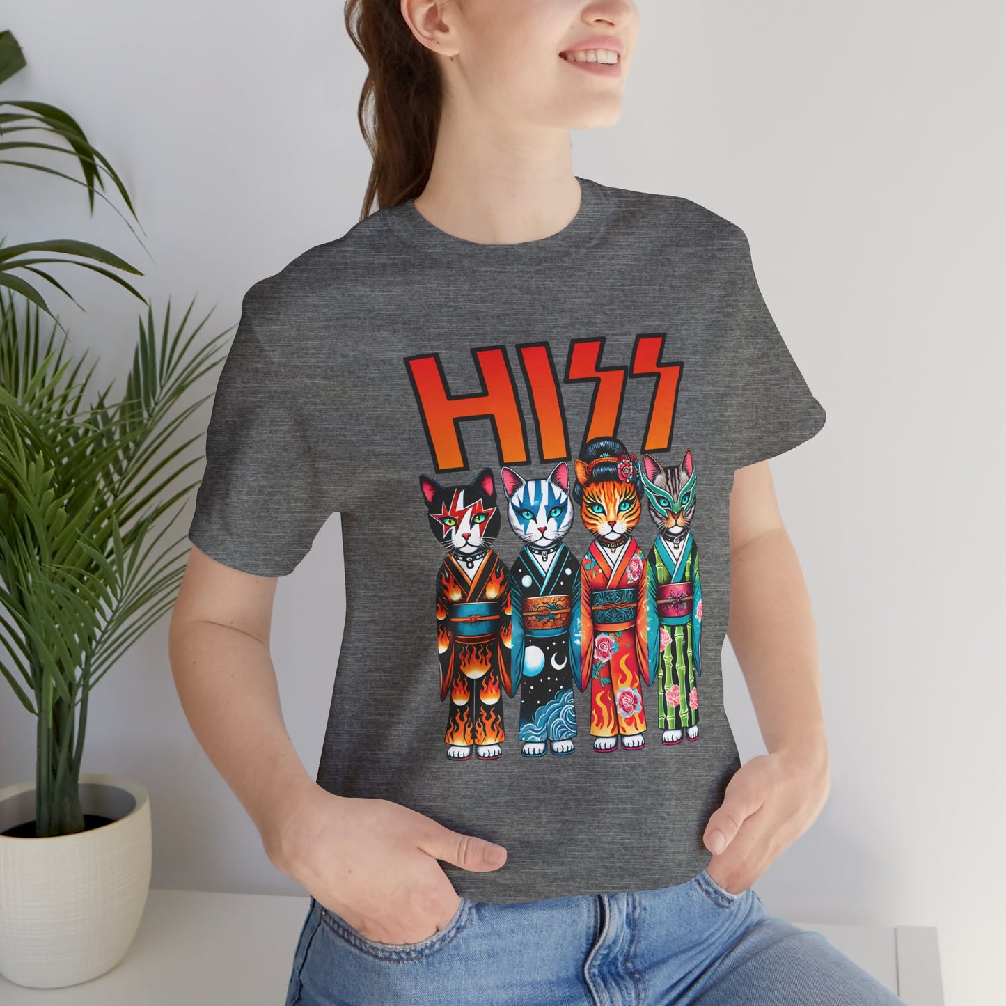 HISS Funny Kimono Cats - Unisex T-Shirt