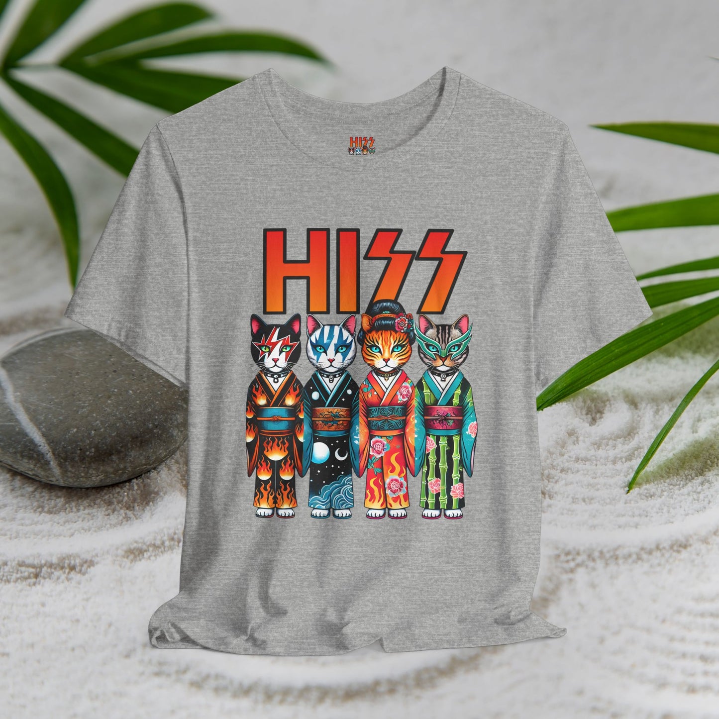 HISS Funny Kimono Cats - Unisex T-Shirt