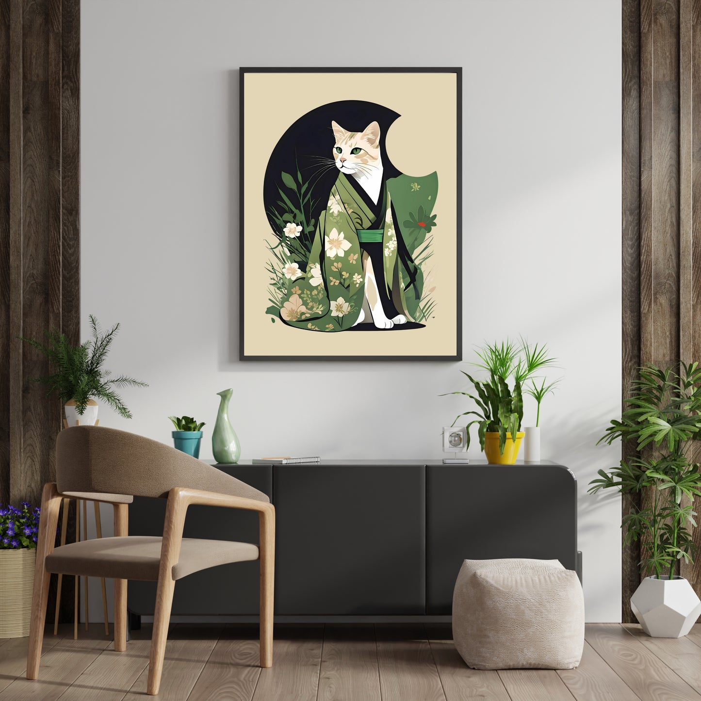 Kimono Cat Wall Art - PRINTABLE Bundle of 10