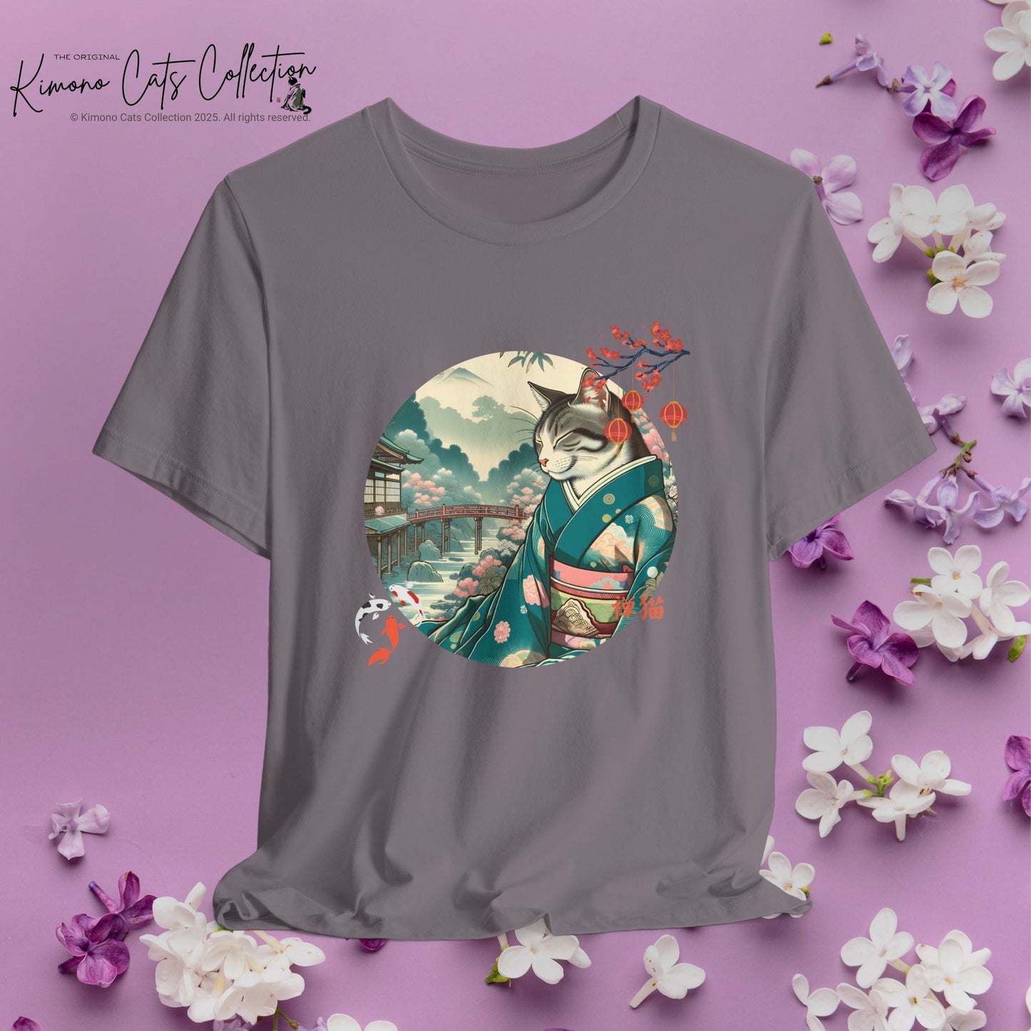 Kimono Cat Tee - Japanese Zen Shrine Neko T-Shirt