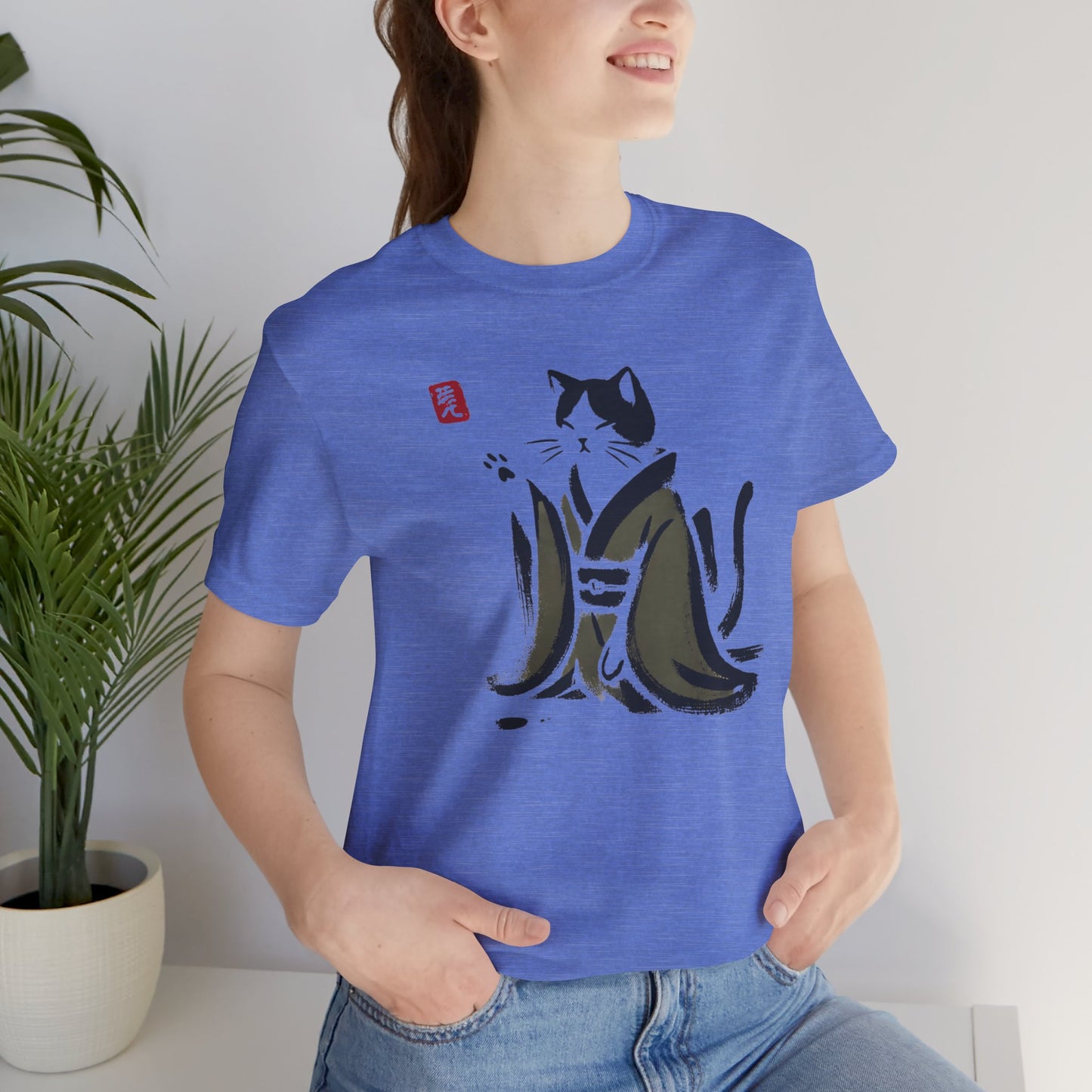 Sumi-e Kimono Cat - T-Shirt, Unisex