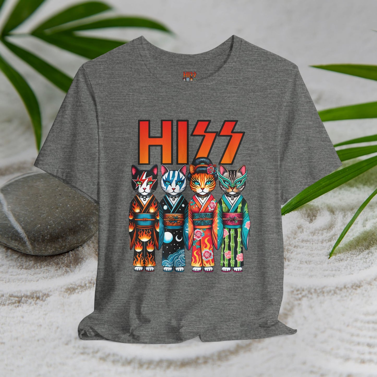 HISS Funny Kimono Cats - Unisex T-Shirt