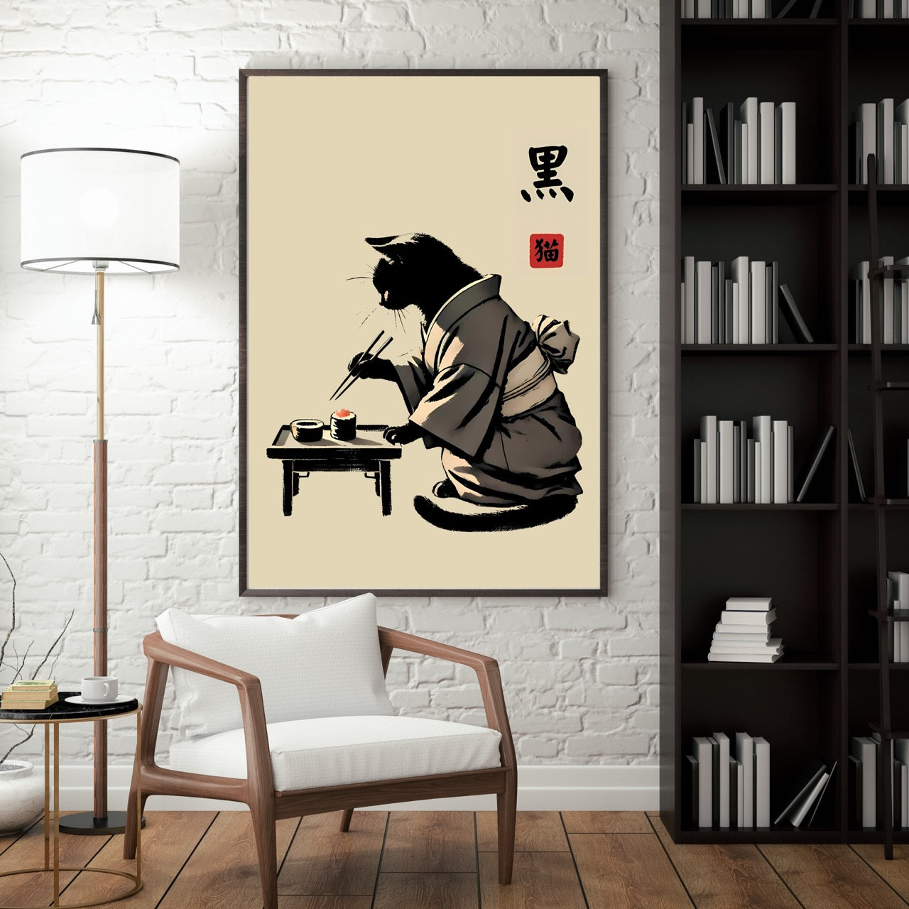 Kimonos Cats Eating Sushi - PRINTABLE Wall Art Bundle of 12