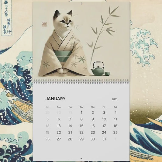 Kimono Cats of Japan Wall Calendar 2025